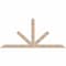 Ekena Millwork Saratoga Smooth Timber Gable Bracket, Douglas Fir, 108"W x 49"H x 5 1/2"D x 5 1/2"F, 11/12 Pitch GBW108X49X0606SAR00SDF - alternate 1